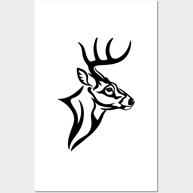 Whitetail Buck Wall Art by Hareguizer